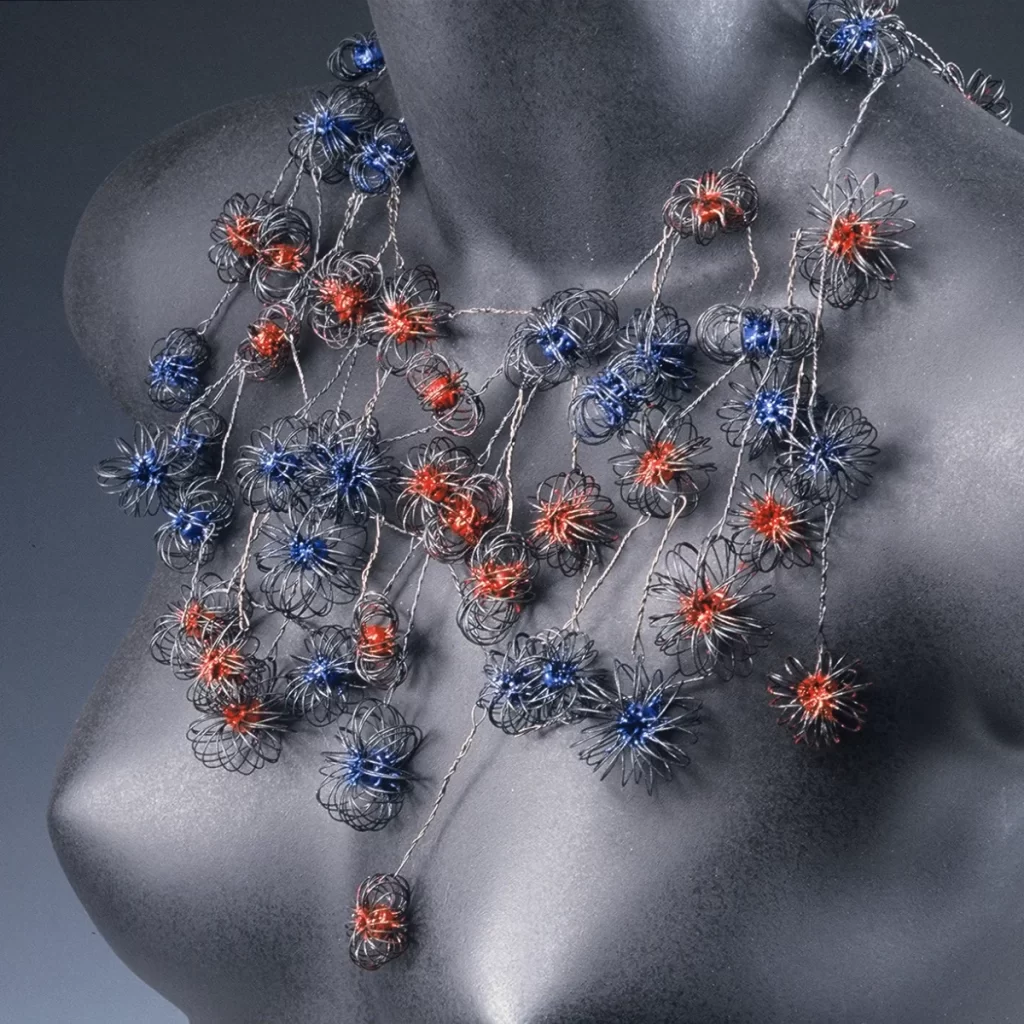 red and blue necklace -1