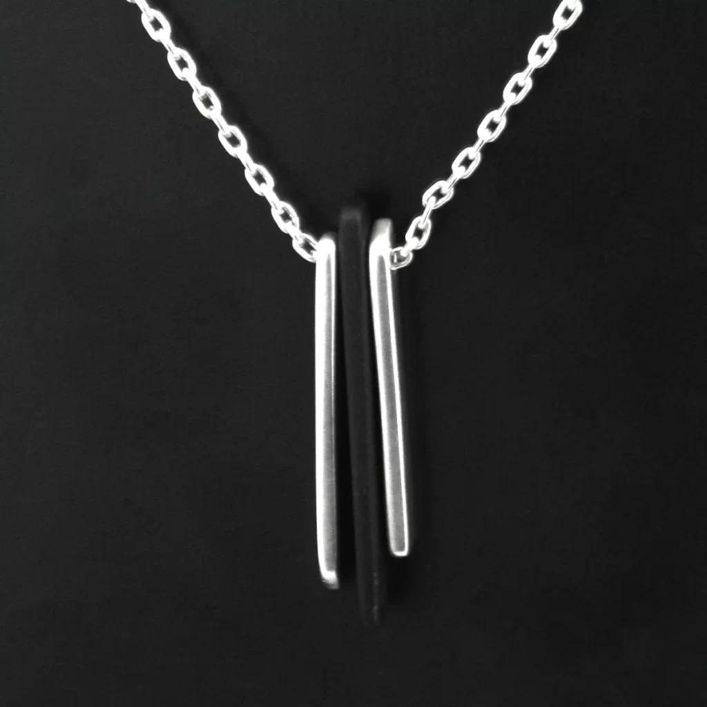 ebony and silver