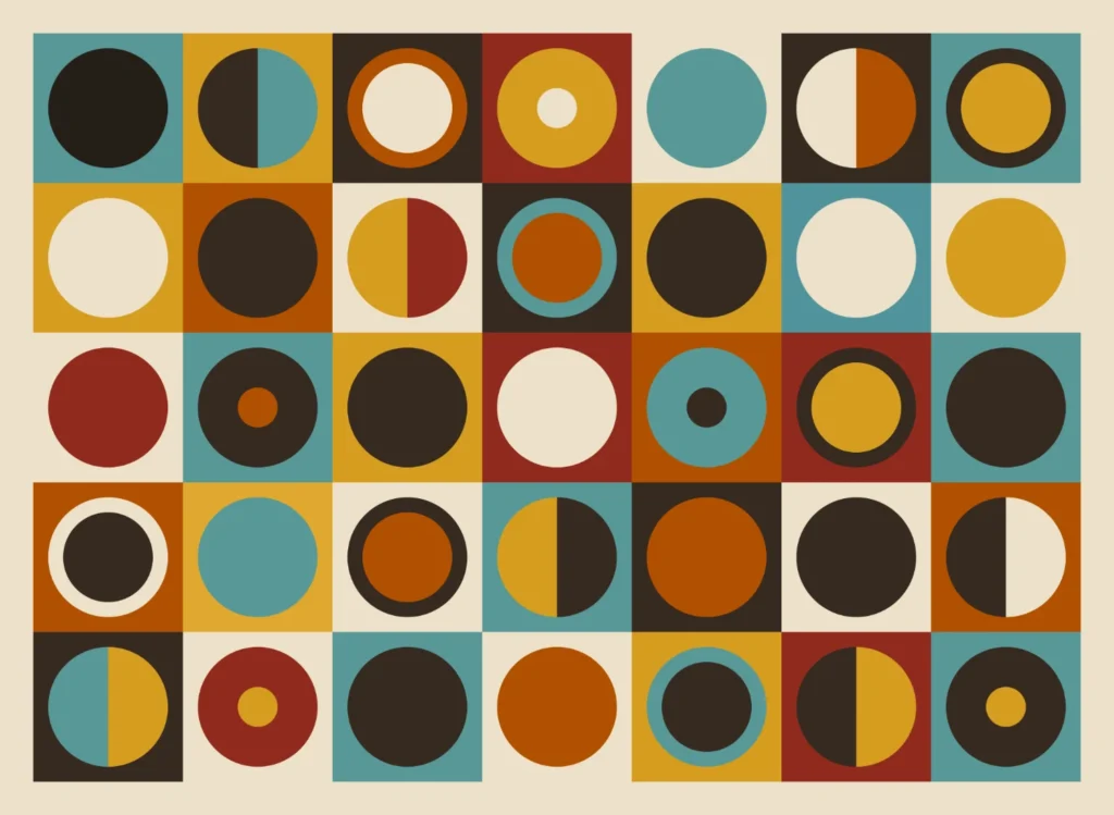 60s circle pattern - original digital art