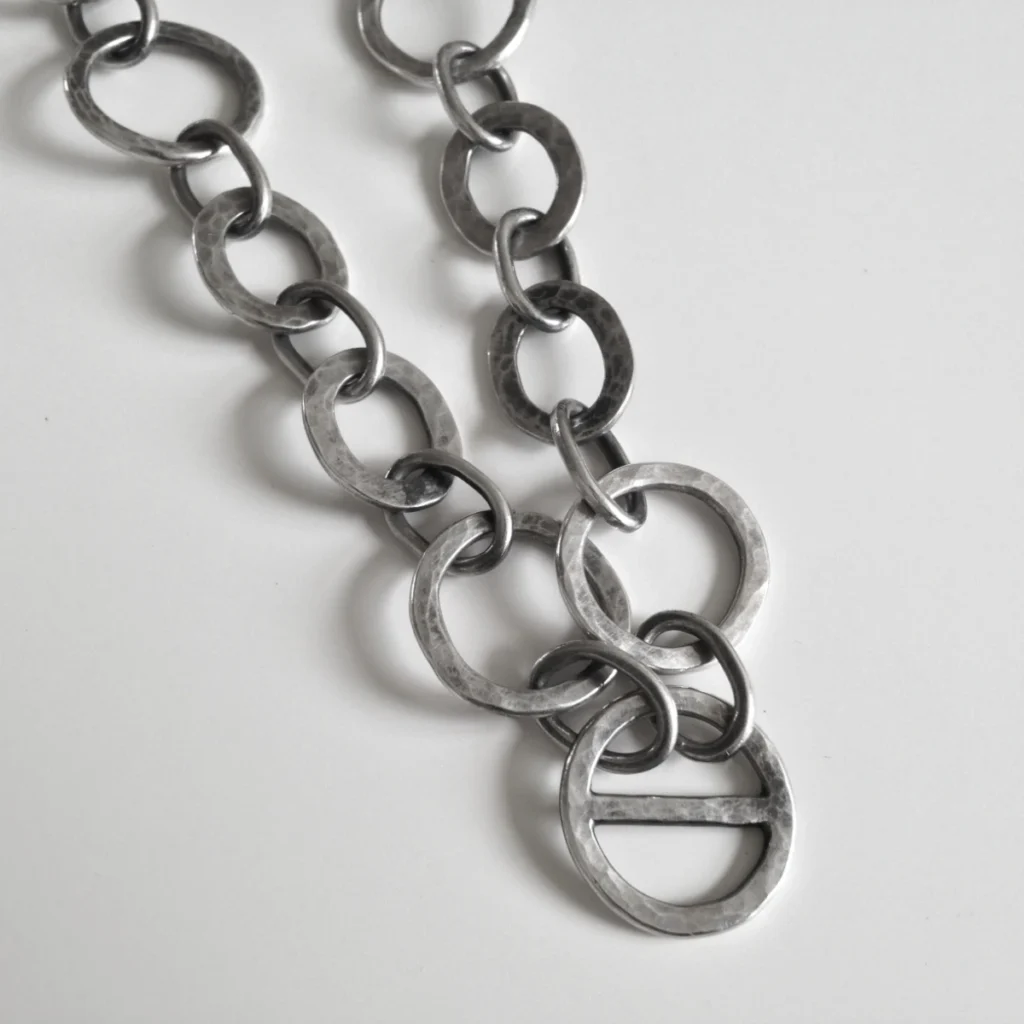 circles and ovals necklace closeup